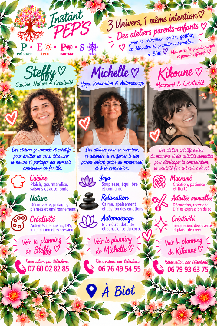 Programme mensuel Instant Pep’s : Steffy, Michelle et Kikoune